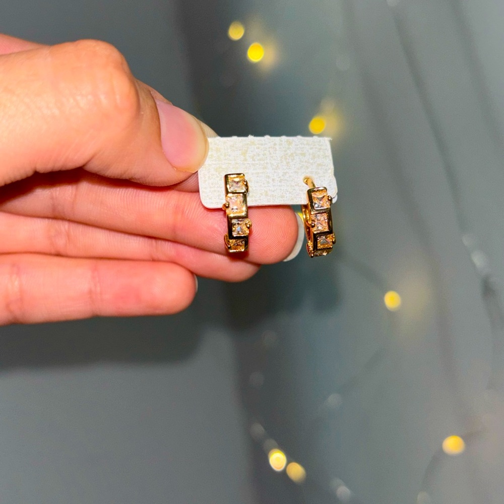 Plated Gold Mini‎ Hoop Earrings